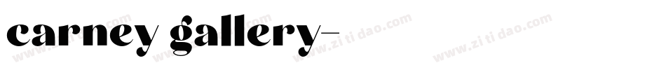 carney gallery字体转换